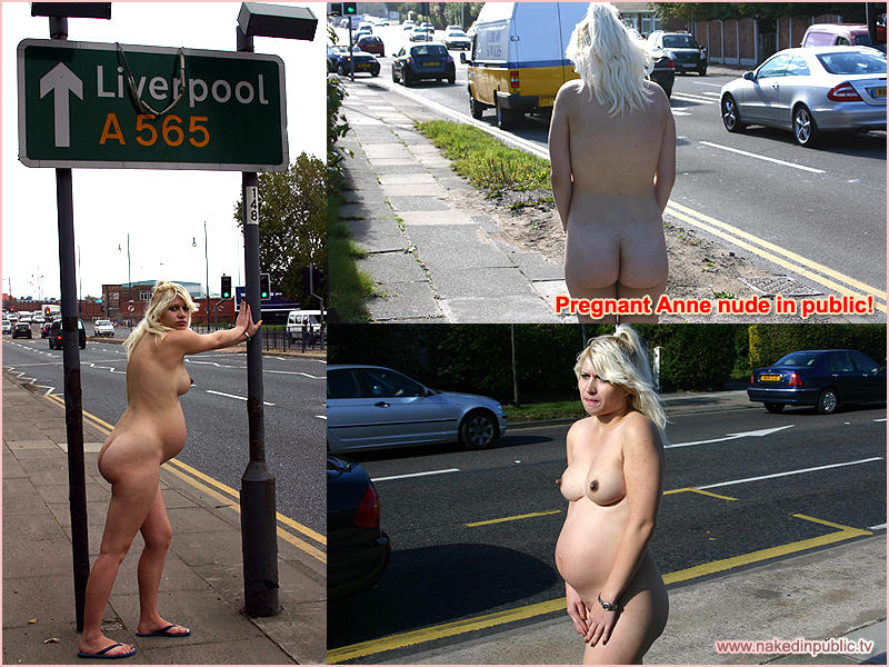 Preggo Naked Public - Pregnant nude woman in public - Double penetration